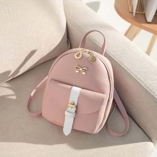 Multi-pocket Ladies Backpack- Pink
