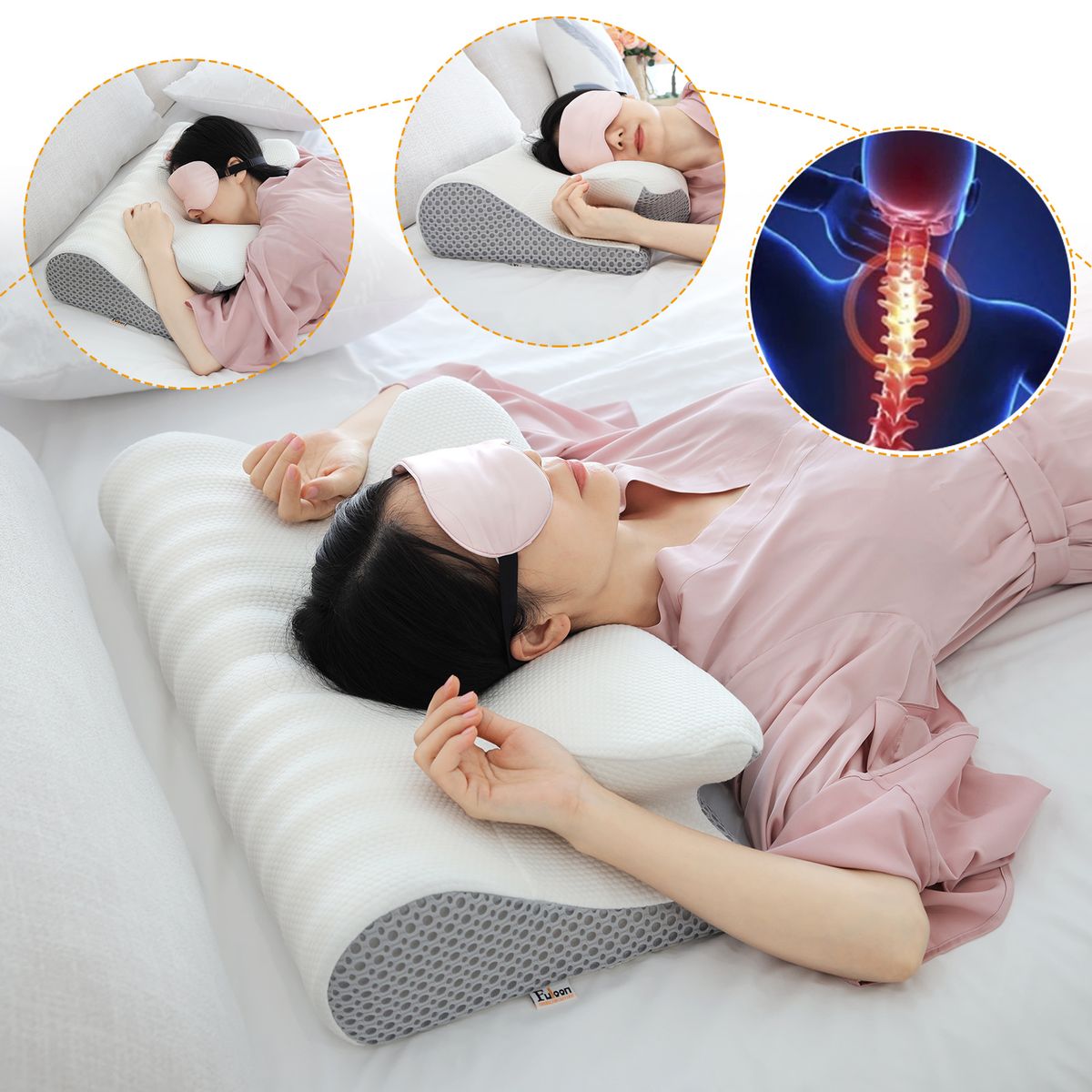 Memory Foam Cervical Pillow Ergonomic Orthopedic-Memory Foam Pillow