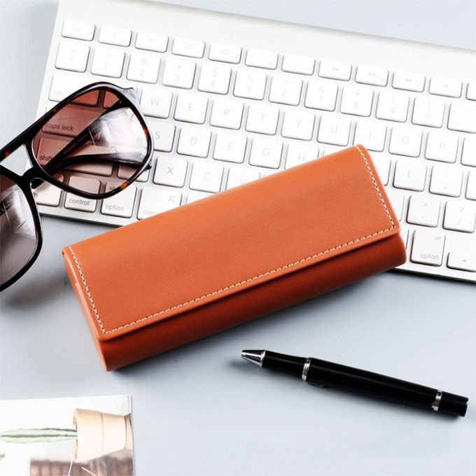 Original Leather Light-Weight Eye Glasses Case - Box Pouch