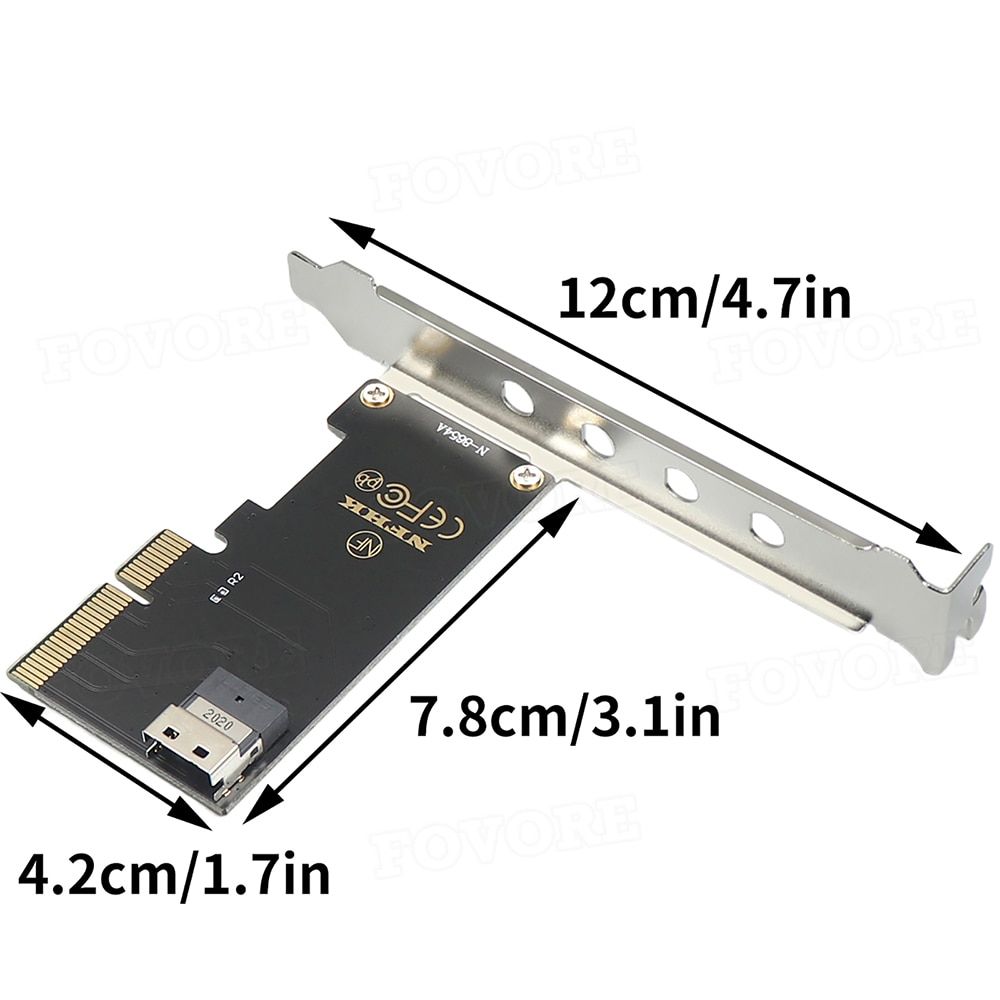 PCIe To Slimline SAS Adapter PCI Express 3.0 X4 SFF-8654 SSD Converter Card For PC Desktop