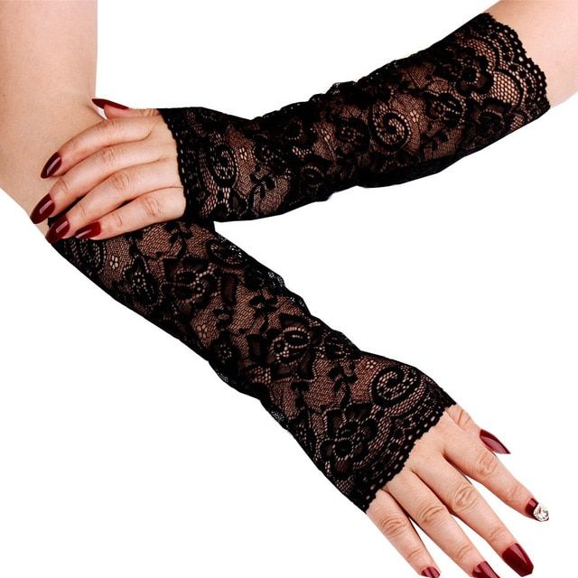 Lace Sunscreen Ice Sleeve Female Elbow Sleeve Cuff Arm Cove