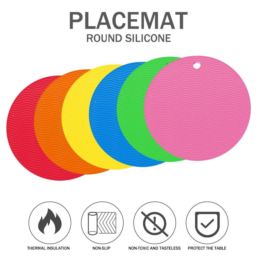 TPE Pot Holder Uniwit 6 PCS Trivet Mat Hot Pads Heat