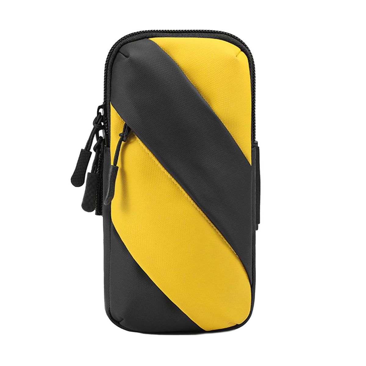 Sports Wrist Bag Fitness Gym Phone Arm Holder Black and Yellow