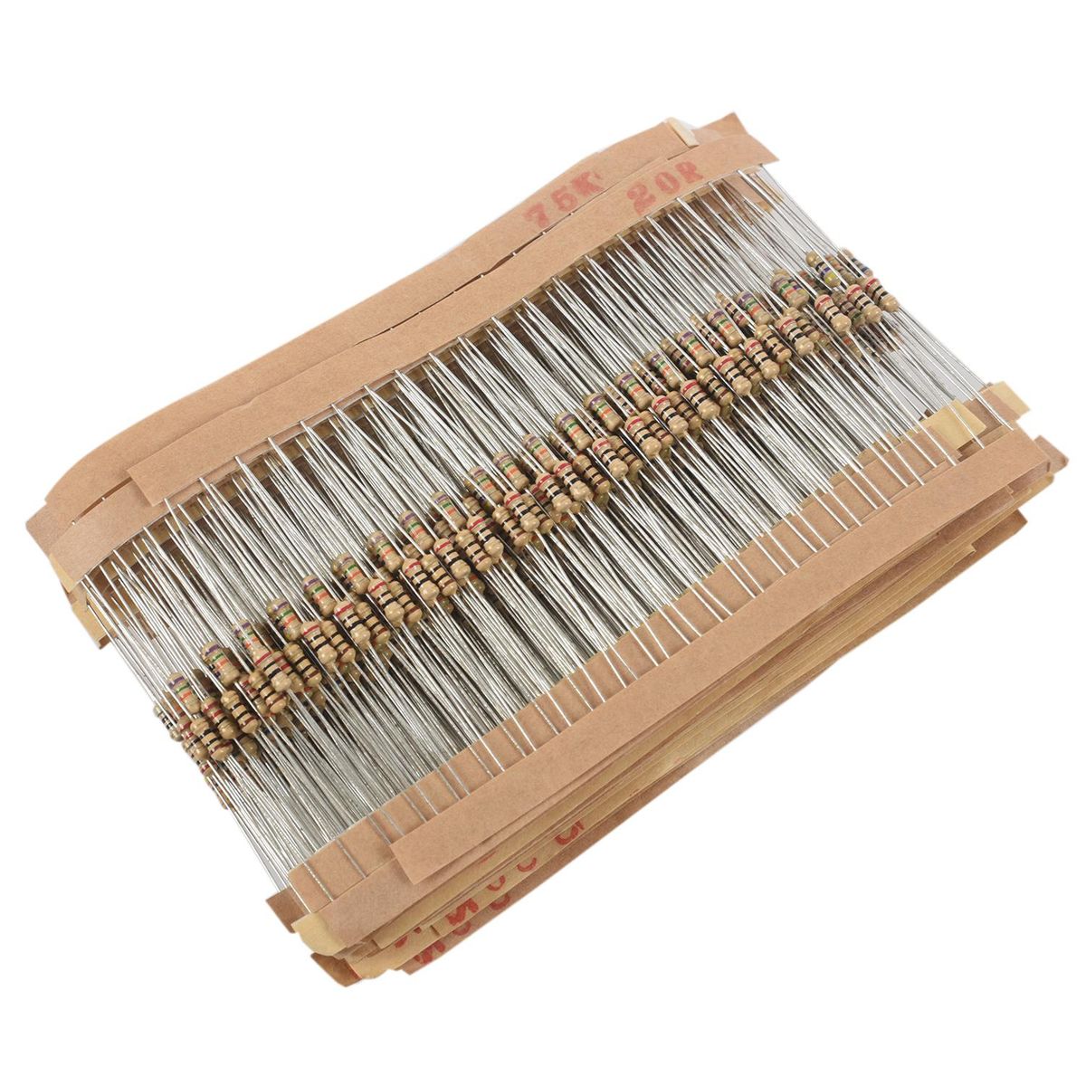 860pcs 1 Ohm-1M Ohm 1/4W Film Resistors Assortment Kit 43