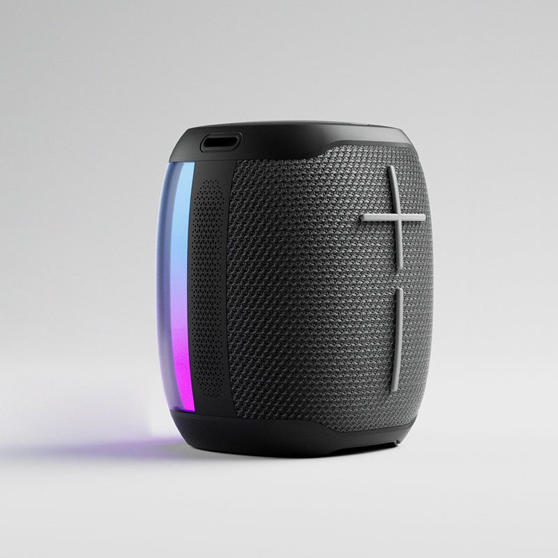 V12S PRO Outdoor Waterproof Dazzling Light Bluetooth Speaker Black