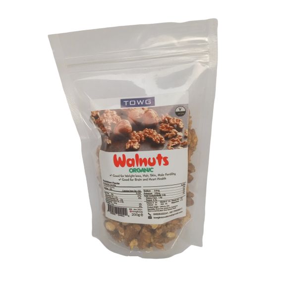 Organic Walnuts Halves -- 100g