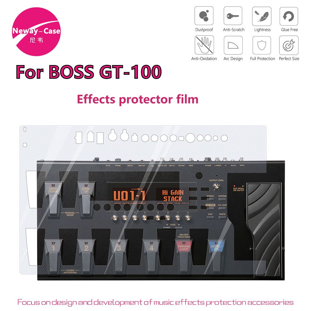 Effect Film Protector Guitar BOSS Neway-Case GT-100 For