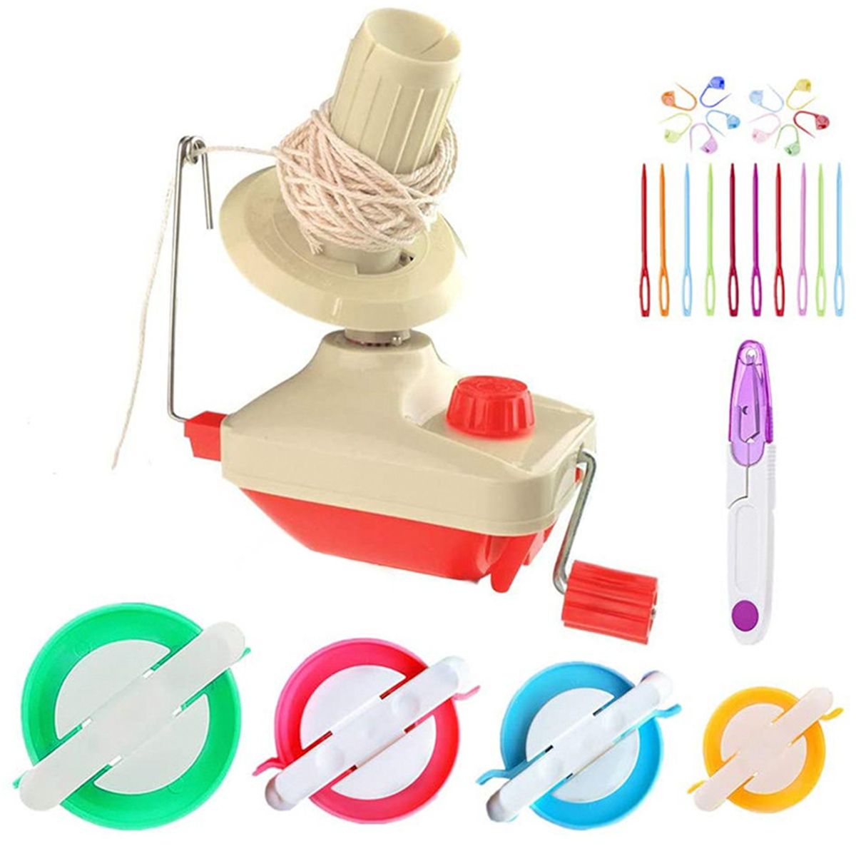 Bobbin Yarn Winder Knitting Stitch Markers Plastic Needles