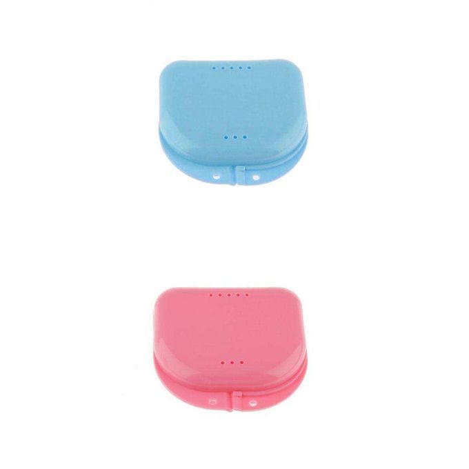 2 Pcs Dental Retainer Case Denture Mouthguard Brace Dental Storage