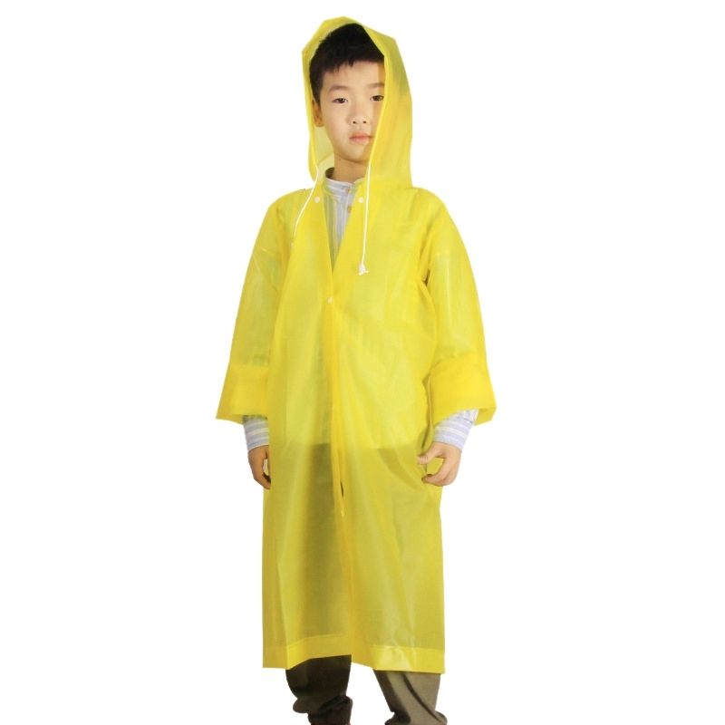 Outdoor Mountaineering Eva Thickened Children Fashion Raincoat Average Size(Yellow)