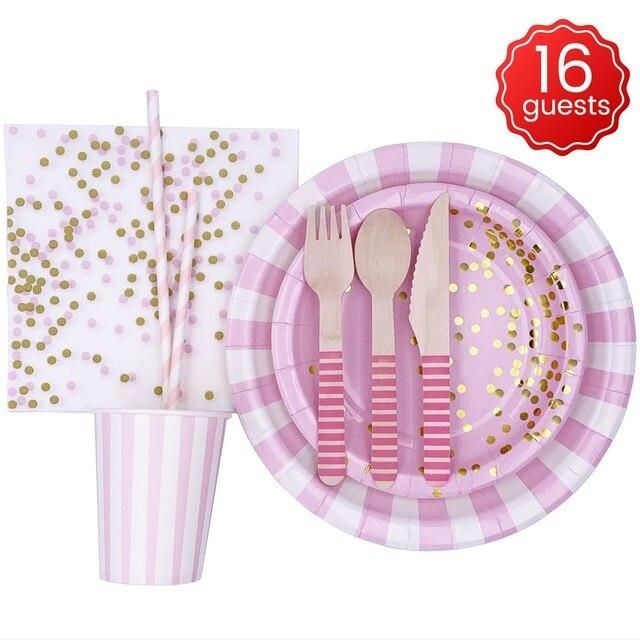 Blue Stripes Disposable Tableware Napkins/ Dishes Birthday Party Decor Bluey Party Decorations Baby Shower Disposable Plate Set