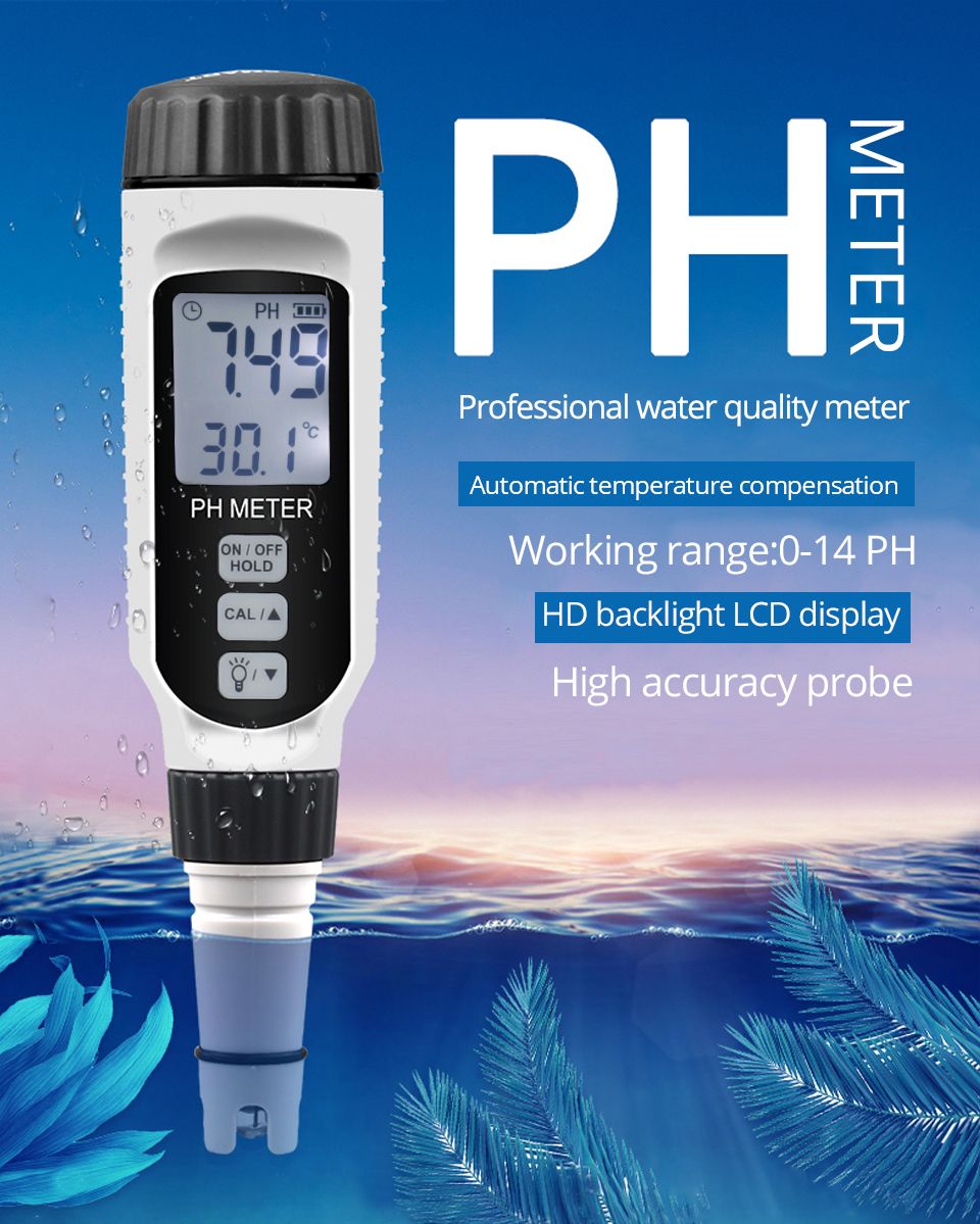 Professional Pen Type PH Meter Portable PH Water Quality Tester Acido