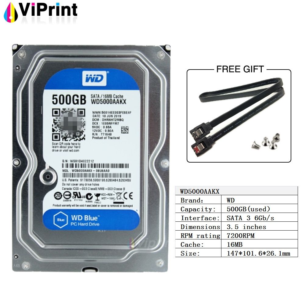 For Blue PC Hard Drive 500GB 7200 RPM 16M Cache Desktop Computer 3.5