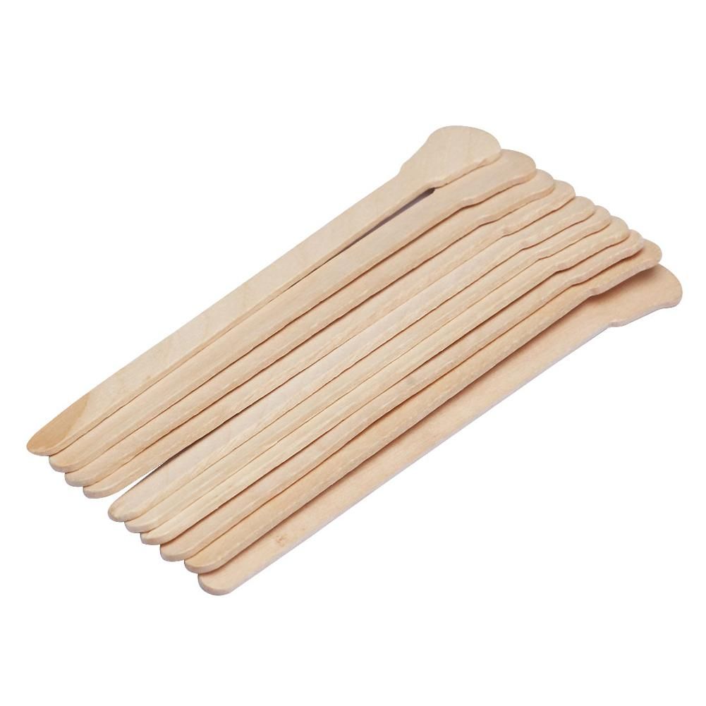 10pcs Wooden Waxing Wax Spatula Tongue Disposable Bamboo