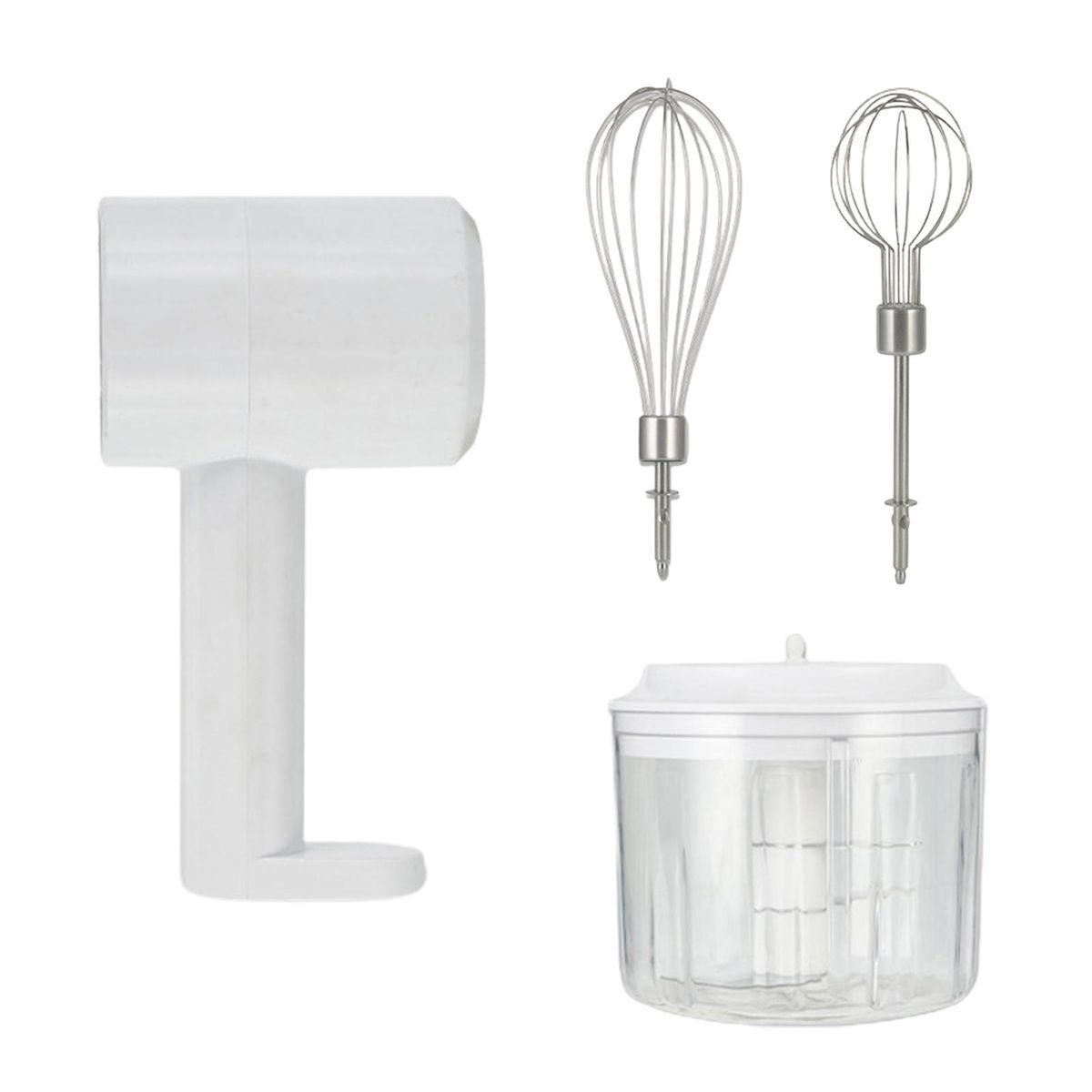 Electric Egg Beater Wireless Design Electric Egg Whisk White