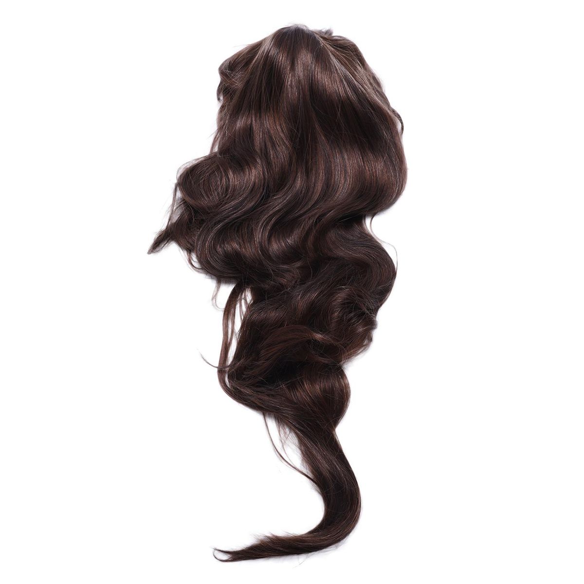 Womens Girls Fashion Wavy Curly Long Hair Human Full Wigs Light Brown