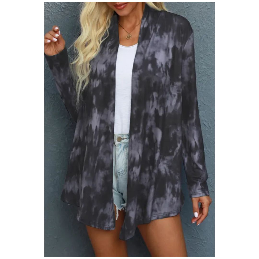 Mfed Gray Tie Dye Cardigan