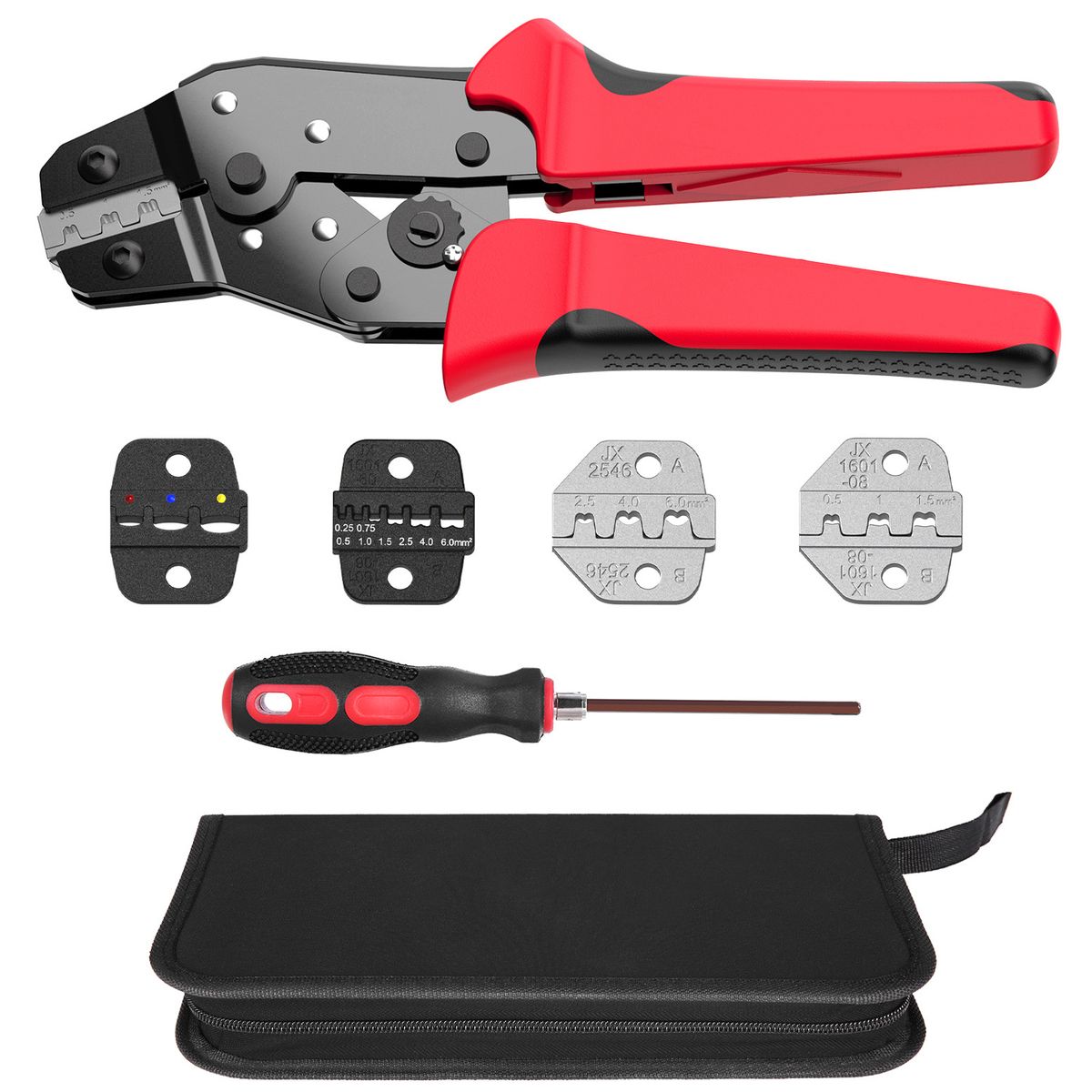 Crimping Tool Kit With Bag Cable Ratchet Crimping Pliers