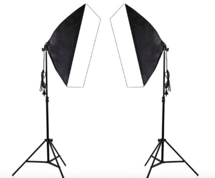 2 Units Studio Photography Softbox Soft Box With Lamp Holder + Tripod