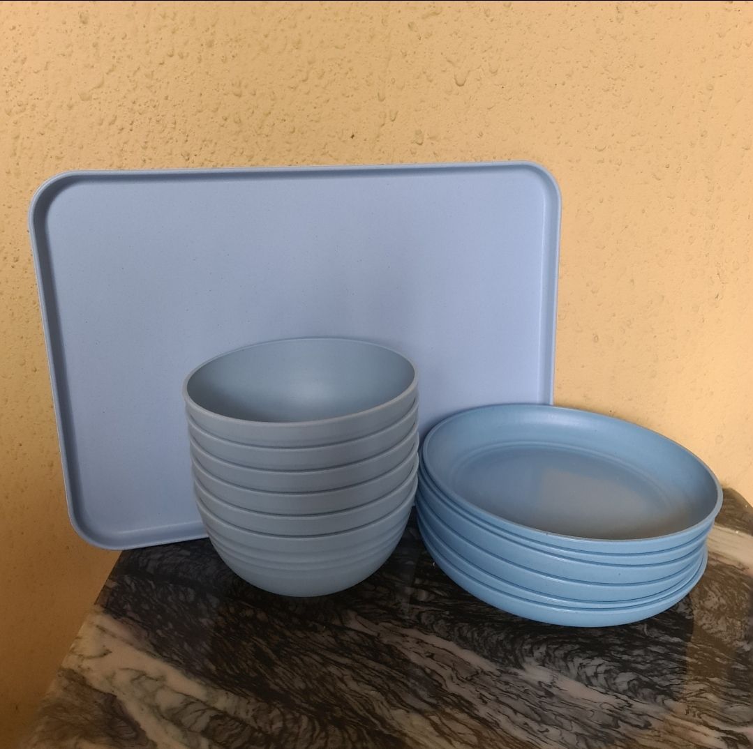 13 Pieces Unbreakable,Microwave Safe Soup, Tray Flat Plates