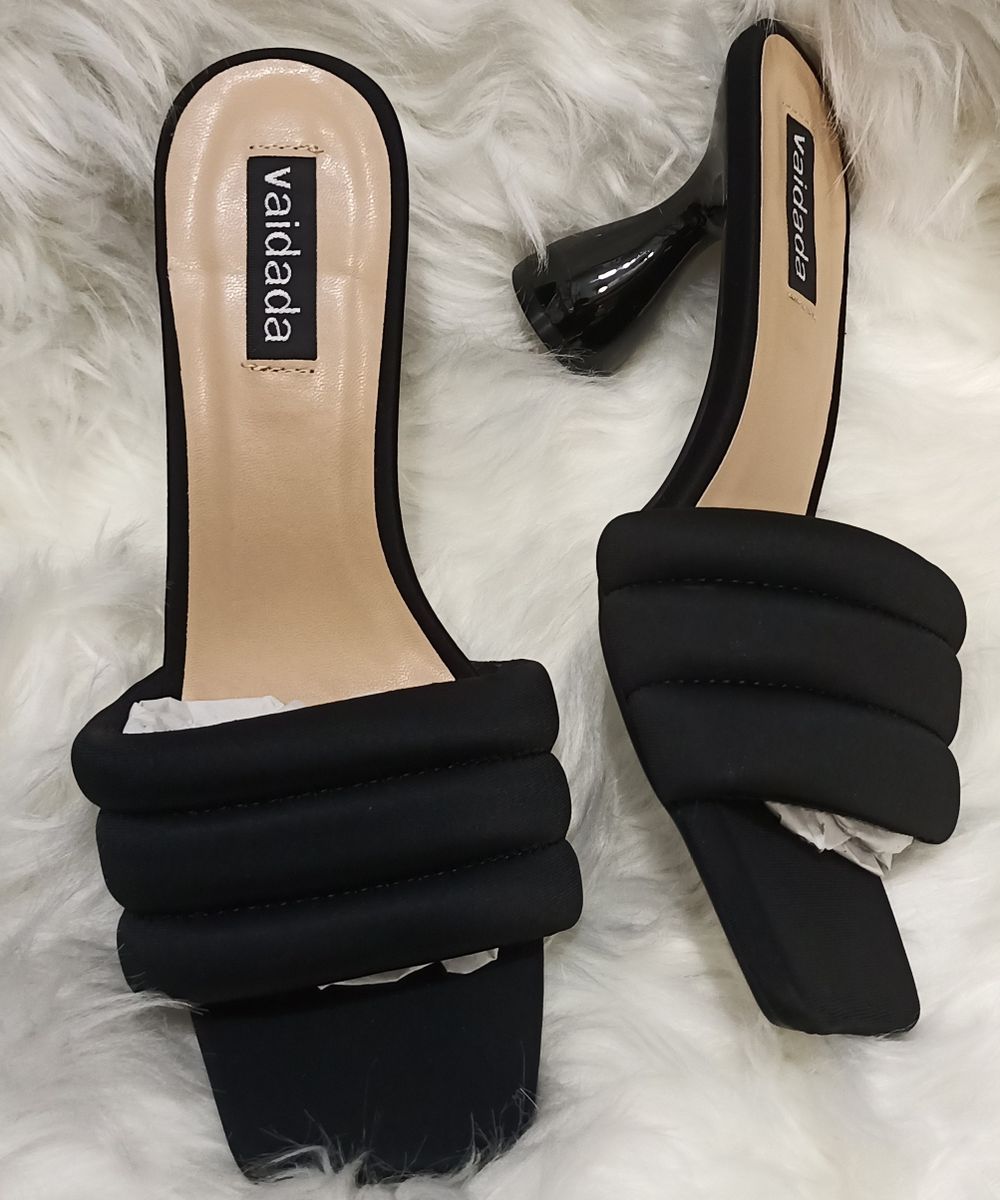 Trendy Executive Ladies Heel Slippers-Black