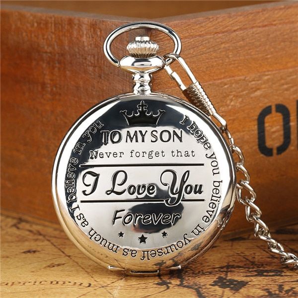 Bronze Quartz Pocket Watch Retro Digital Display Gift Boy