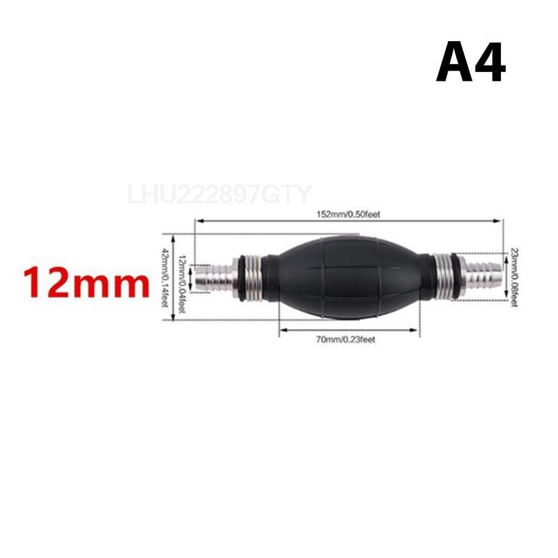 6/8/10/12mm Hand  Pump Line Rubber Aluminum Hand Primer  Diesel Oil Transfer Petrol