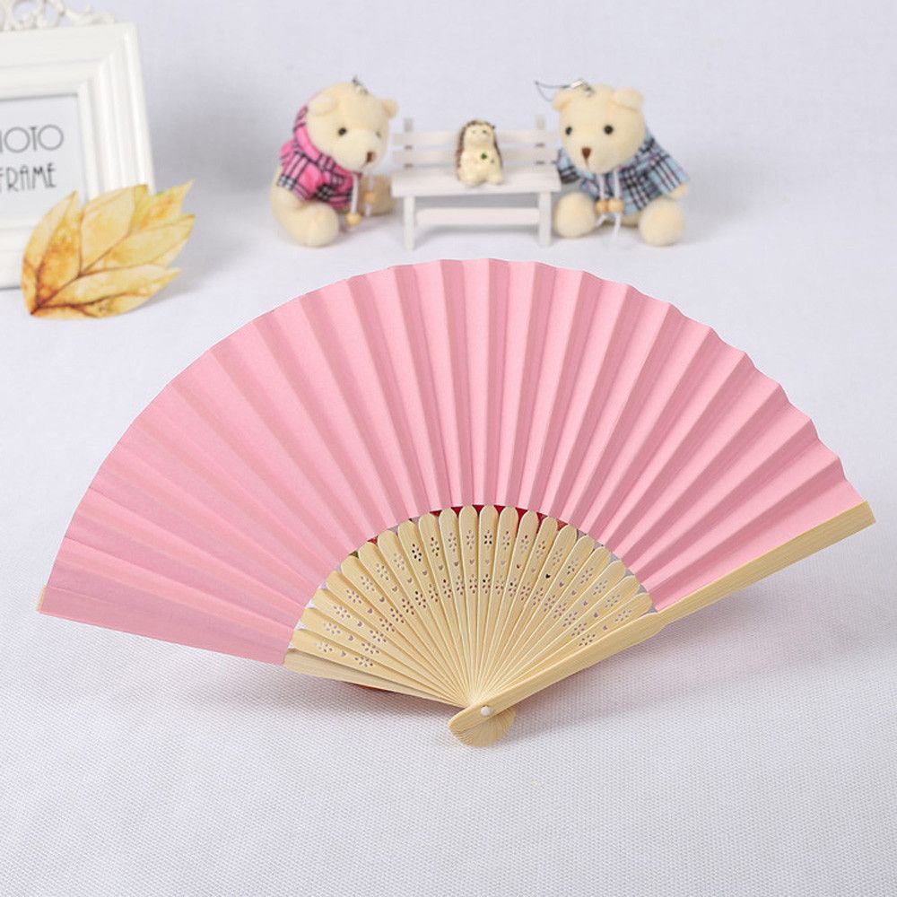 Lace 7 Folding Held Dance New #10 Fan Wedding Color Folding Pattern Solid Folding Hand Silk Fan Inch Multicolor Party Paper