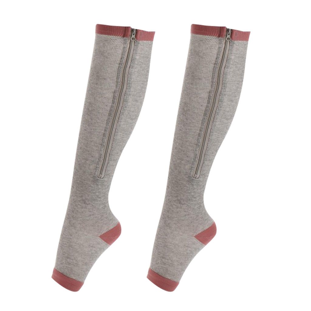 Pair Of Compression Socks With Zipper For Men And Women,