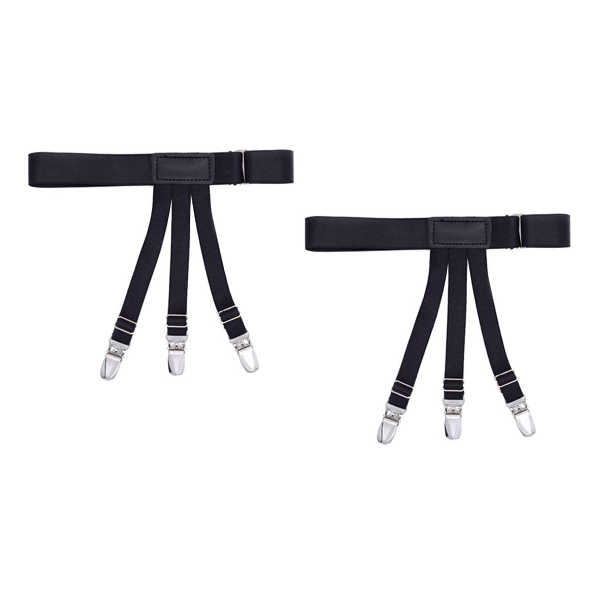 2x Shirt Stays Suspenders Leg Garters Adjustable Elastic Holders Men B