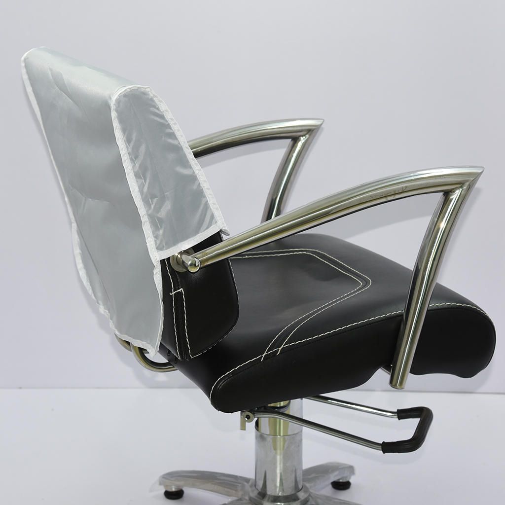 Salon Hairdressing Barber Chair Back Cover Hair Plastic PVC White