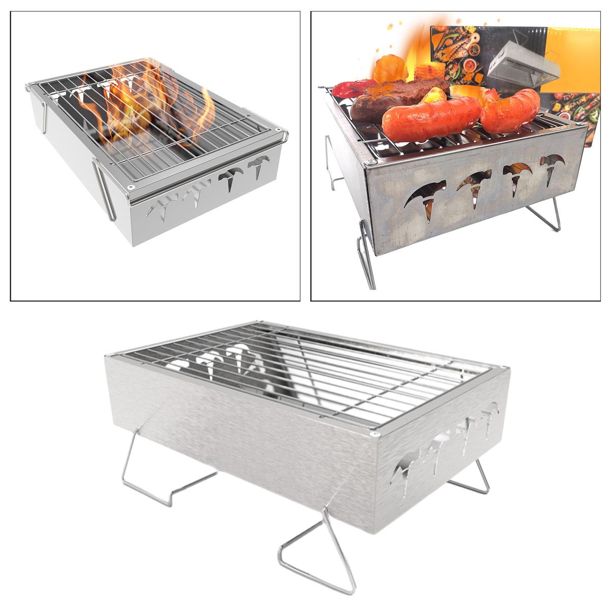 Barbecue Grilling Foldable Barbecue Grill Cooking Camping Cooking
