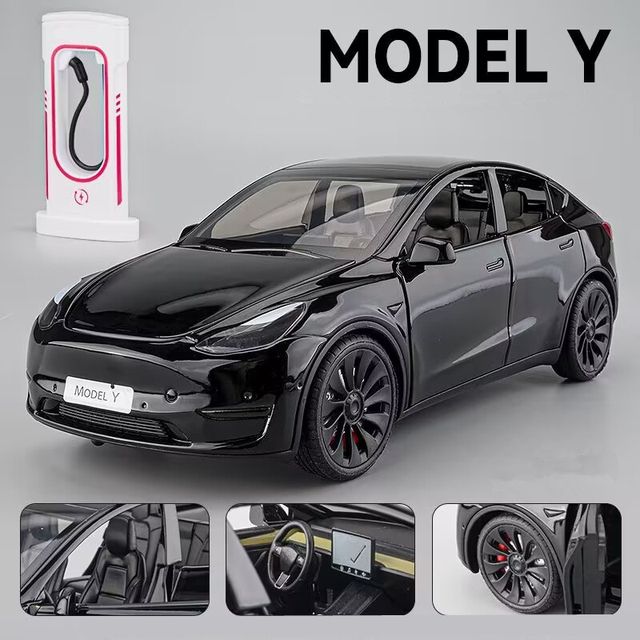 1:24 Tesla Model Y SUV Alloy Car Model Diecast Toy Vehicles