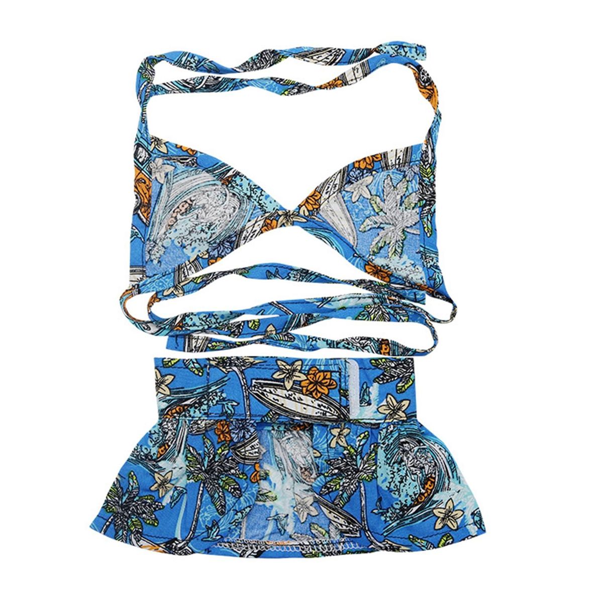 Pet Swimwear Small Medium Dog Puppy Cat Bikini Swimwear Blue