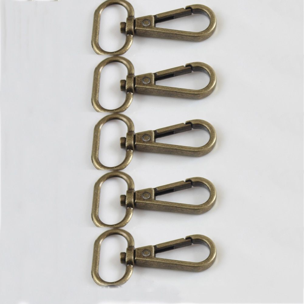 5pcs Bag Metal Belt Buckle Swivel Trier Lobster Clasp Rotary Snap Hook Clip DIY Keychain