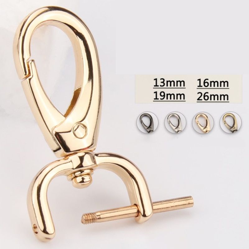 4sizes Swivel Lobster Leather Bag Handbag Purse Shoulder S Belt Clasp Clip Trier Buckle Keychain Key Ring Dog Chain Collar