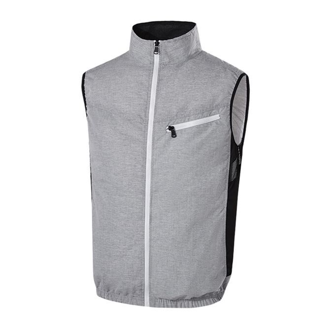 Air Refrigeration Fan Cooling Vest Cold Shirt Vest For Summer Gray XL