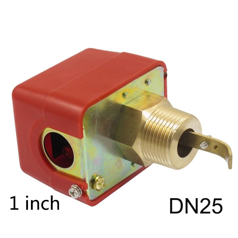 1 Inch 1/2'' 3/4'' DN25 Male Thread SPDT Water Paddle Flow Switch HFS-25 For 220VAC 3A Water Flow Sensors Flow Paddle Water Pump