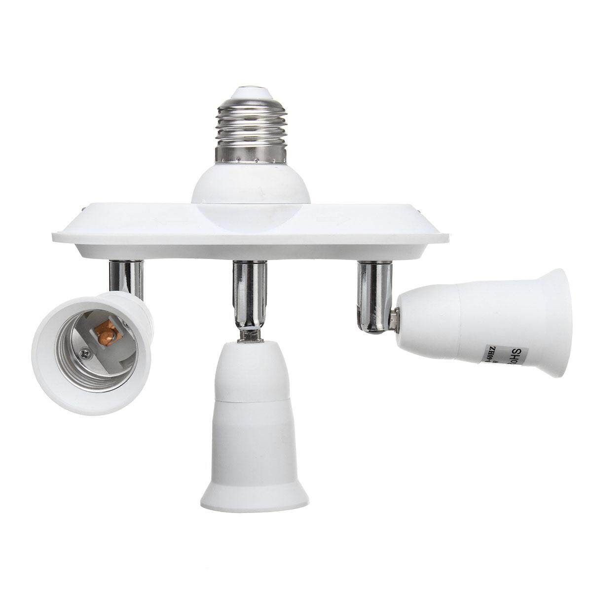 3 In 1 E27 E26 Light Bulb Socket Splitter Adapter LED Lamp Holder Adjustable