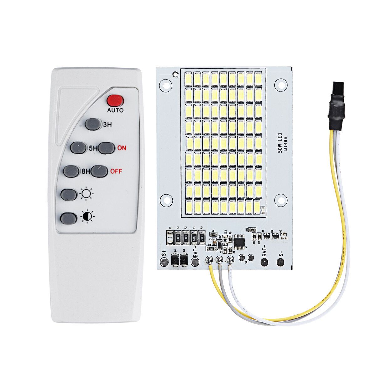 20W 30W 50W LED With Remote Control DIY Light Bead Source White 6000K 60LM/W For Solar Light Sensor Flood Lights 50W