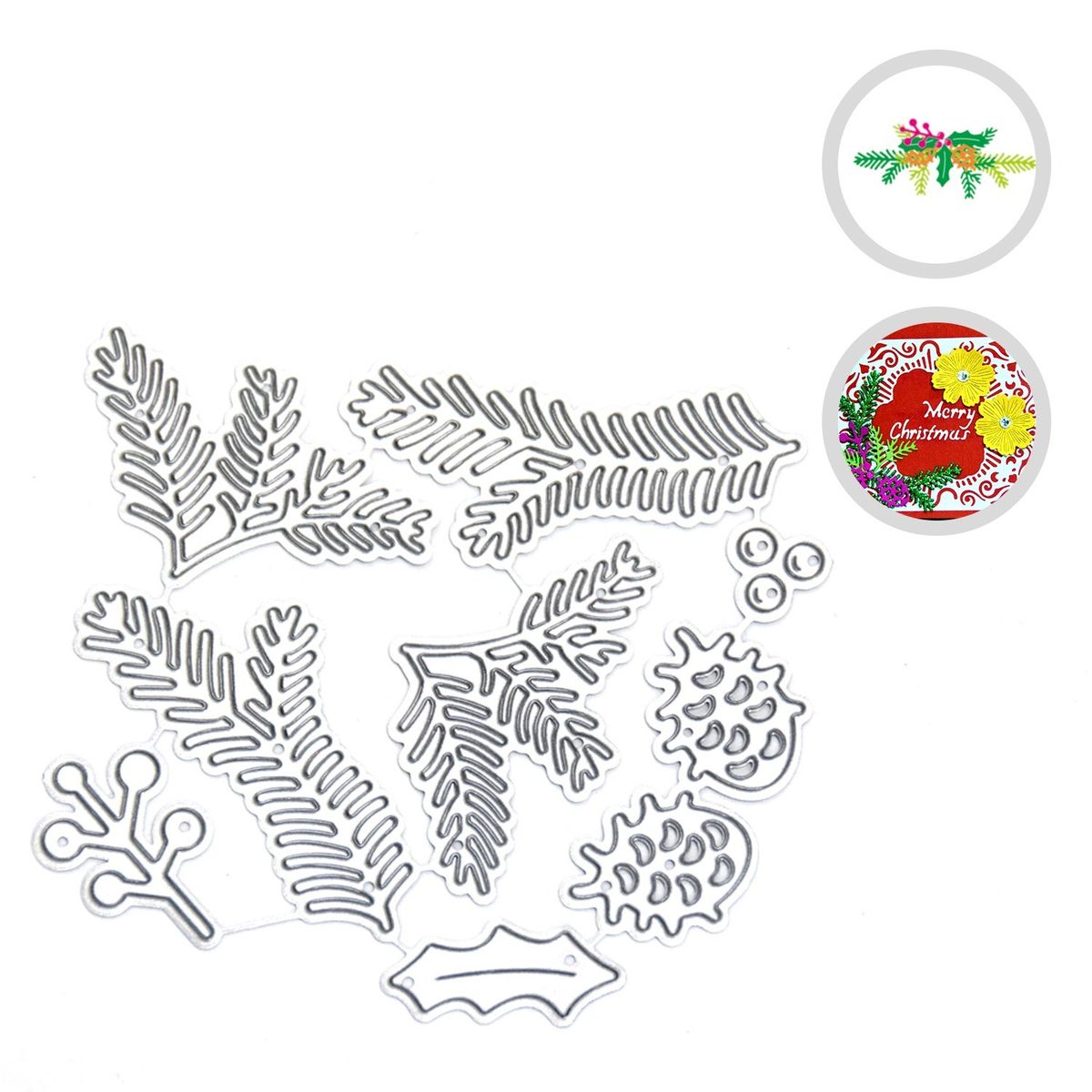 Christmas Metal Cutting Dies Leaves Shape Cutting Die For