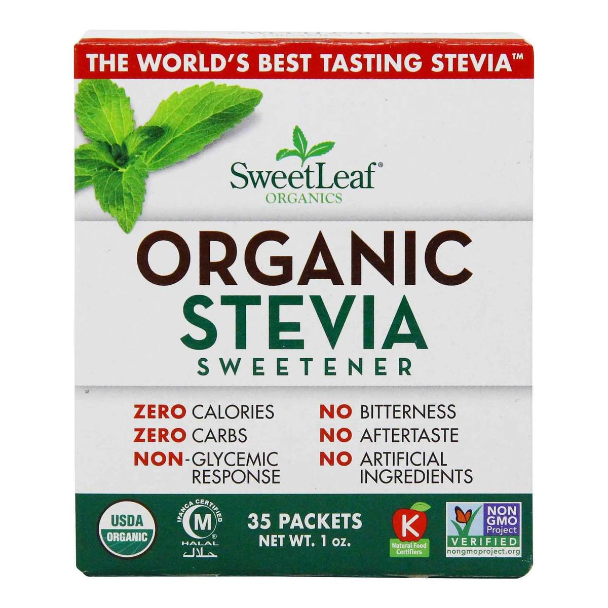 Organic Stevia Powder Packets Sugar Substitute, 70 Count