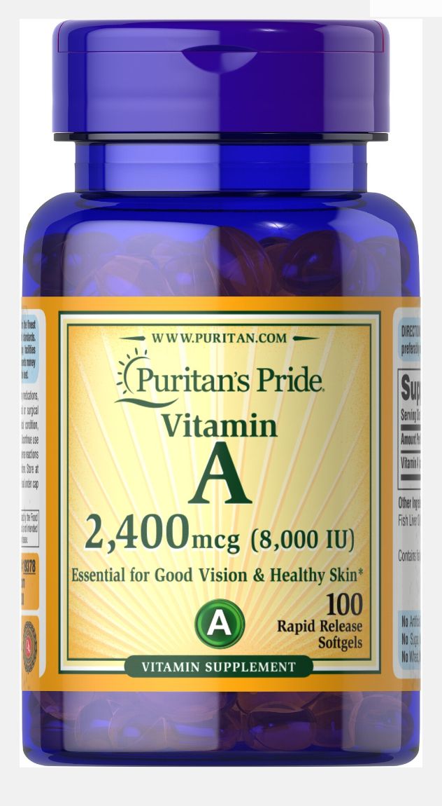 Vitamin A 8000IU. Essential For Good Vision & Healthy Skin