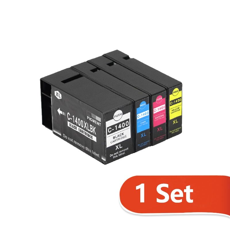 4X XiongCai Compatible Ink Cartridges For PGI 1400 MAXIFY MB2040 MB2340 MB2140 MB2740 Printer Printers PGI-1400 PGI1400 XL