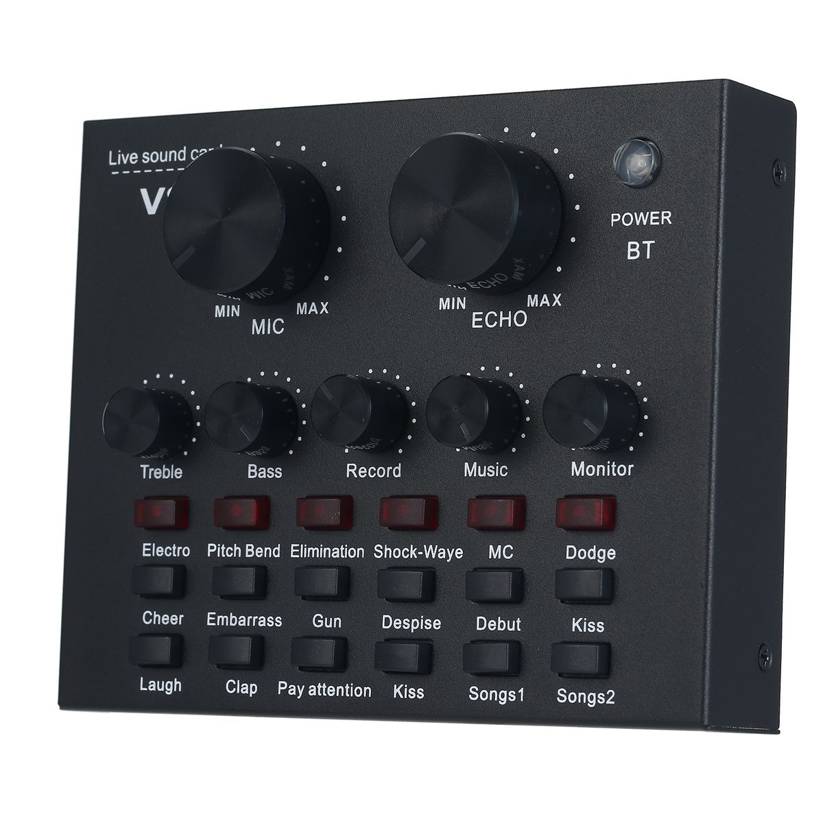 V8 External Sound Card USB Mobile Phone Microphone Live For