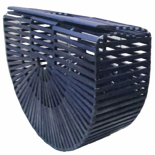 Big Bamboo Basket Ark Clutch Purse - Purple