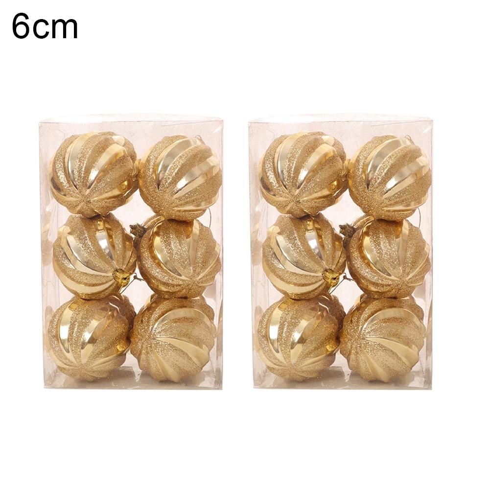 12Pcs Christmas Baubles Ball Party Wedding Tree-Golden