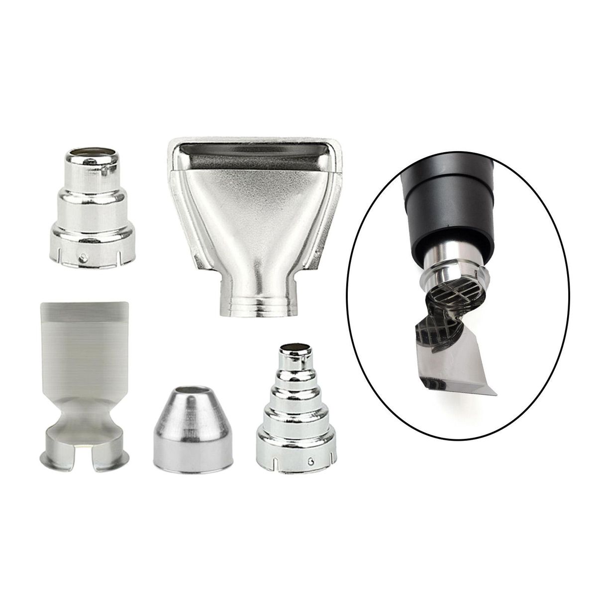5 Pieces Heat Gun Nozzles Kit 35mm Replacement for Hot Air