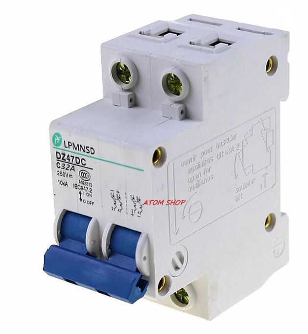 DC 2P 32A Circuit Breaker MCB 2 Poles Solar Energy
