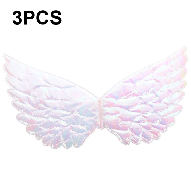 3 PCS Children Prom Dress Up Wings Elf Colorful Wings 3 PCS White
